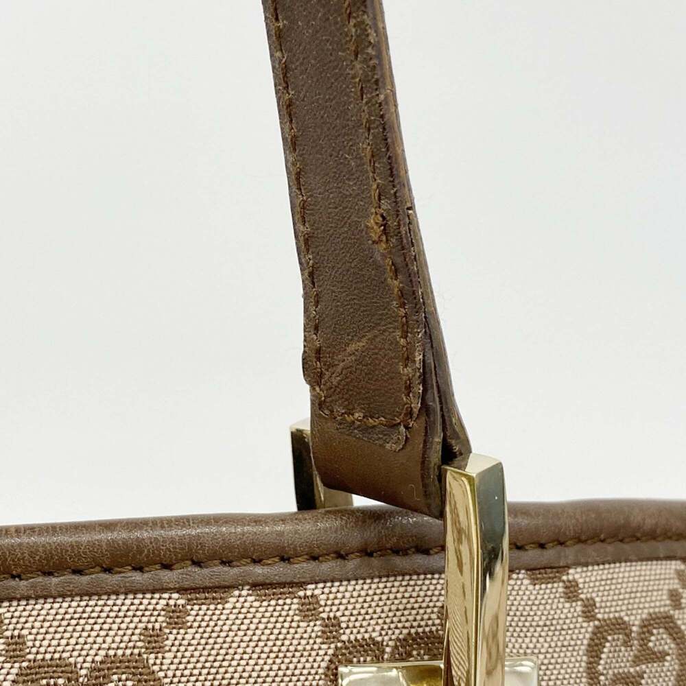 Gucci Tote Bag 002 1098 Canvas Brown Champagne Women's - Picture 8 of 10